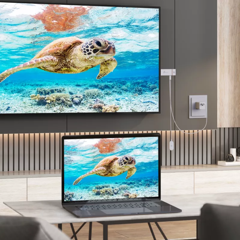 Adapter bezprzewodowy 4K j5create JVAW76 do wyświetlania obrazu, zasięg 15 m
