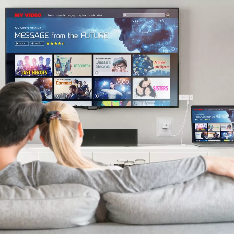Adapter bezprzewodowy 4K j5create JVAW76 do wyświetlania obrazu, zasięg 15 m