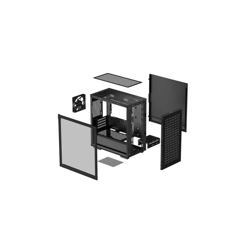 Obudowa PC DeepCool CH370 Mini Tower — microATX/Mini‑ITX, hartowane szkło, obsługa GPU do 32 cm
