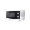 Kuchenka mikrofalowa Sharp YC-MG01E-W Czarny, Biały Grill Mikrofalowa Wolnostojąca 20 L 800 W