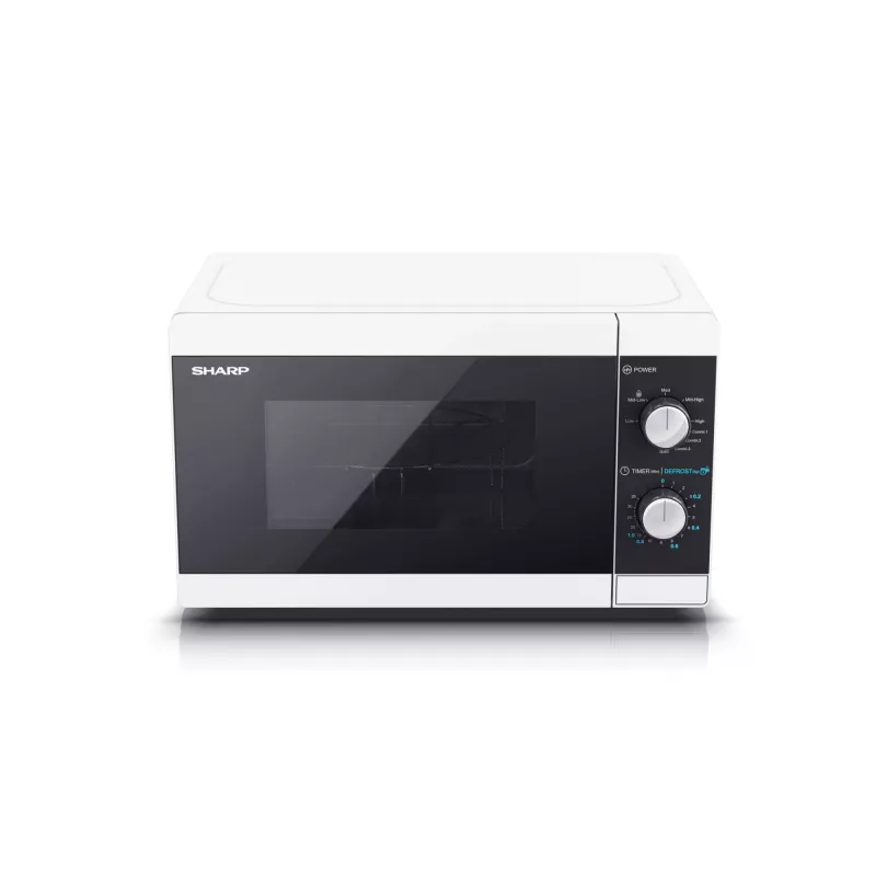 Kuchenka mikrofalowa Sharp YC-MG01E-W Czarny, Biały Grill Mikrofalowa Wolnostojąca 20 L 800 W