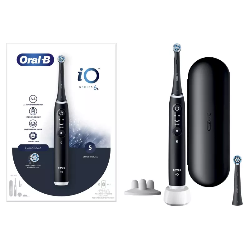 Oral-B iO 6 Dla dorosłych wibrująca szczoteczka do zębów Czarna