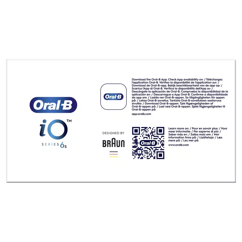 Oral-B iO 6 Dla dorosłych wibrująca szczoteczka do zębów Czarna