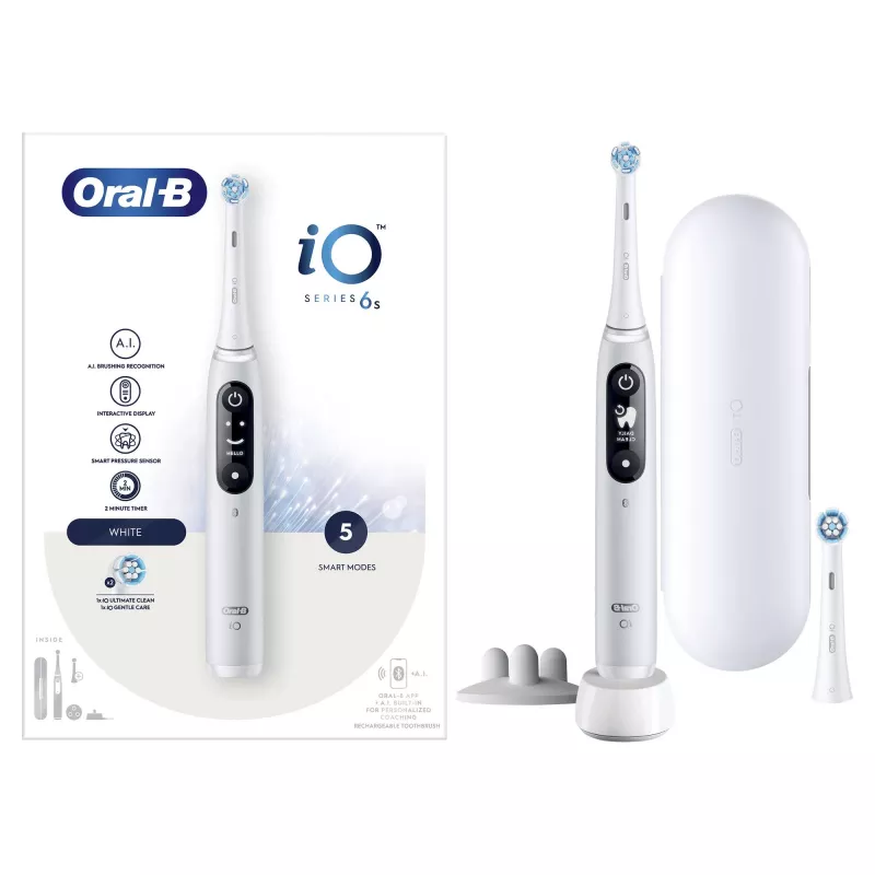 Oral-B iO 6 Elektryczna szczoteczka wibracyjna dla dorosłych Biała