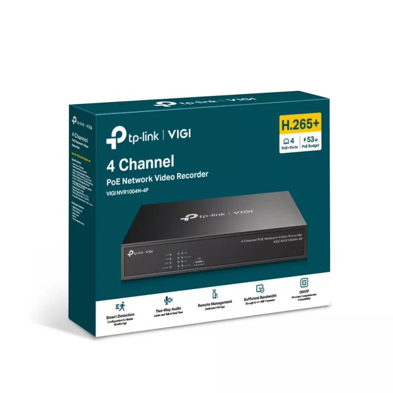Rejestrator sieciowy TP-Link VIGI 4-kanałowy PoE+