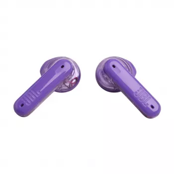 Zestaw słuchawkowy JBL Tune Flex Ghost Edition True Wireless Stereo (TWS) douszny do rozmów/muzyki Bluetooth fioletowy, przezroczysty