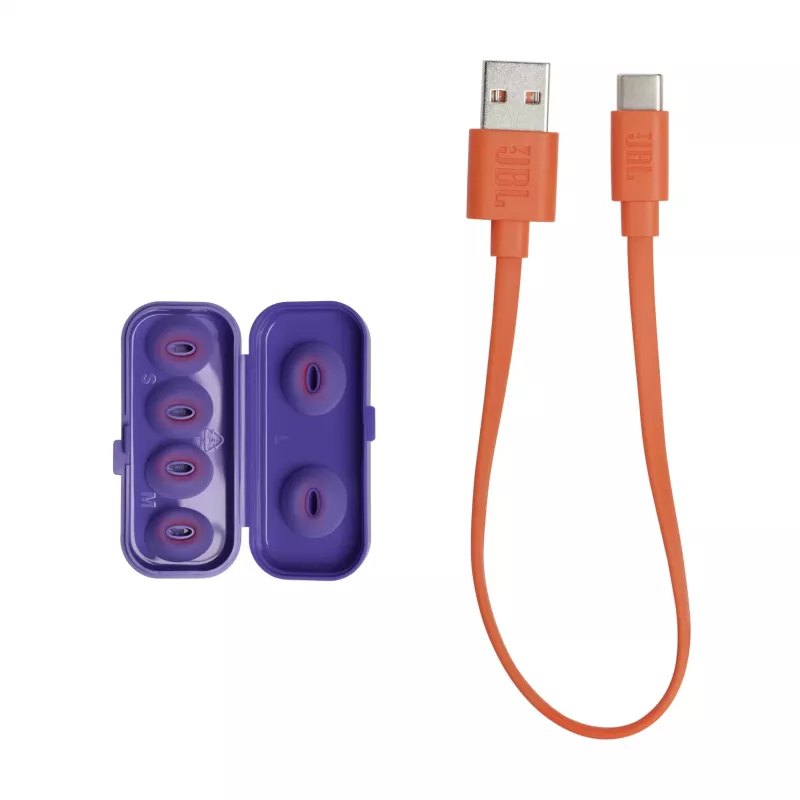 Zestaw słuchawkowy JBL Tune Flex Ghost Edition True Wireless Stereo (TWS) douszny do rozmów/muzyki Bluetooth fioletowy, przezroczysty