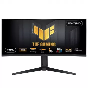 Monitor ASUS TUF Gaming VG34VQEL1A 34 cali Curved LED 3440 x 1440 100 Hz VA 1 ms FreeSync HDR10 USB hub