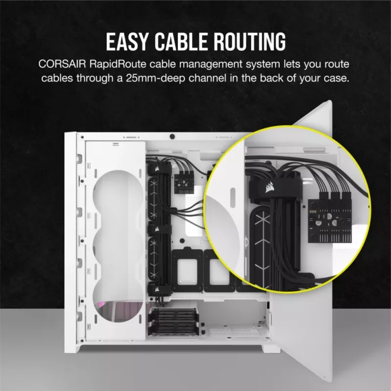 Obudowa PC Corsair iCUE 5000D RGB Airflow Midi Tower Biała