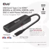 CLUB3D USB Gen2 Type-C na HDMI™ 8K60Hz lub 4K120Hz HDR10+ z DSC1.2 z Power Delivery 3.0 Aktywny Adapter M/F