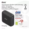 Podróżna ładowarka CLUB3D 100 W z technologią GaN, certyfikowana USB-IF TID, pojedynczy port USB Type-C, obsługa Power Delivery (PD) 3.0