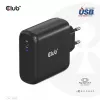 Podróżna ładowarka CLUB3D 100 W z technologią GaN, certyfikowana USB-IF TID, pojedynczy port USB Type-C, obsługa Power Delivery (PD) 3.0