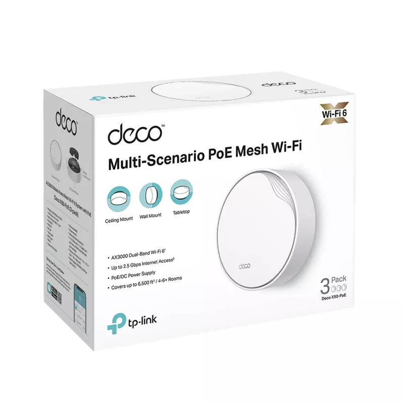 TP-Link AX3000 Całodomowy System Mesh Wi-Fi 6 z PoE
