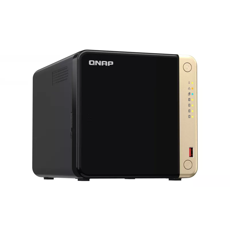 QNAP TS-464 NAS Tower Intel® Celeron® N5095 8 GB DDR4 0 TB QNAP QTS Czarny