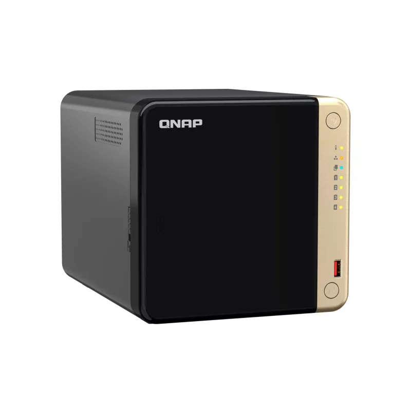 QNAP TS-464 NAS Tower Intel® Celeron® N5095 8 GB DDR4 0 TB QNAP QTS Czarny