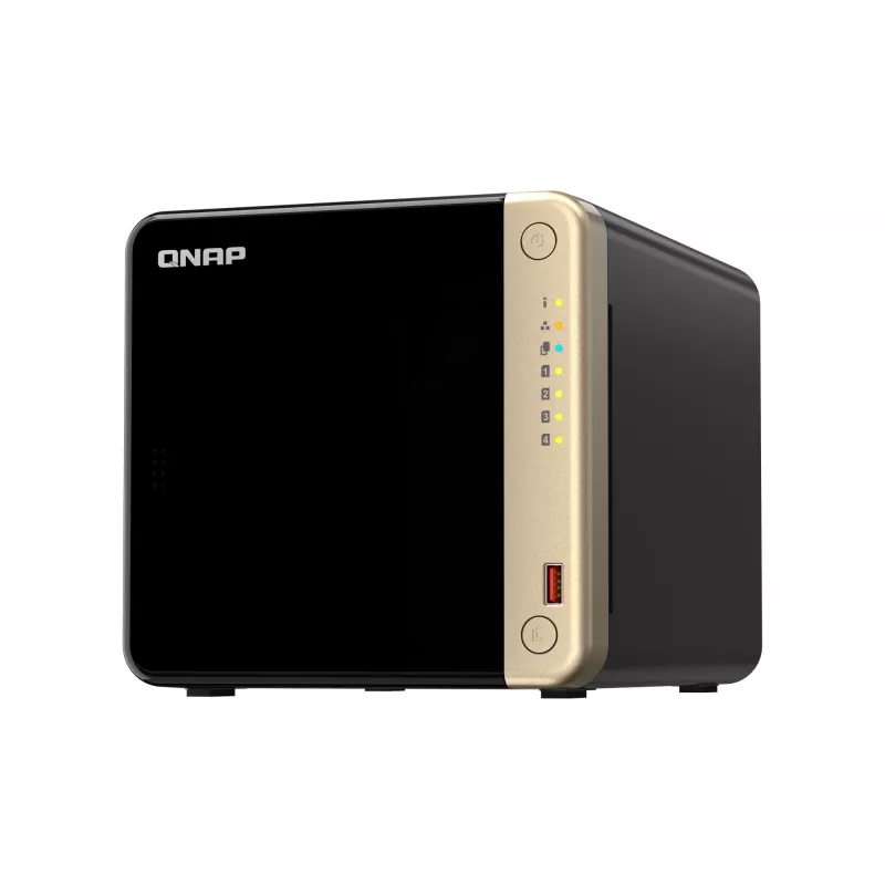 QNAP TS-464 NAS Tower Intel® Celeron® N5095 8 GB DDR4 0 TB QNAP QTS Czarny