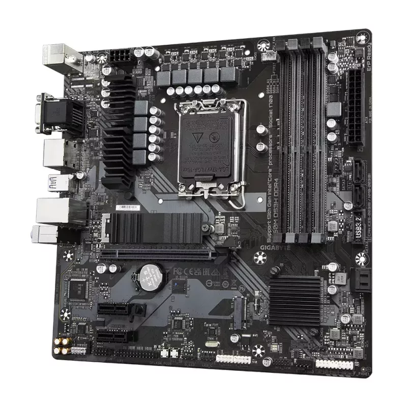 Płyta główna GIGABYTE B760M DS3H DDR4 Micro ATX, Intel LGA 1700, 4x DIMM, 128GB, 2.5Gb LAN, 2x M.2, HDMI+DP