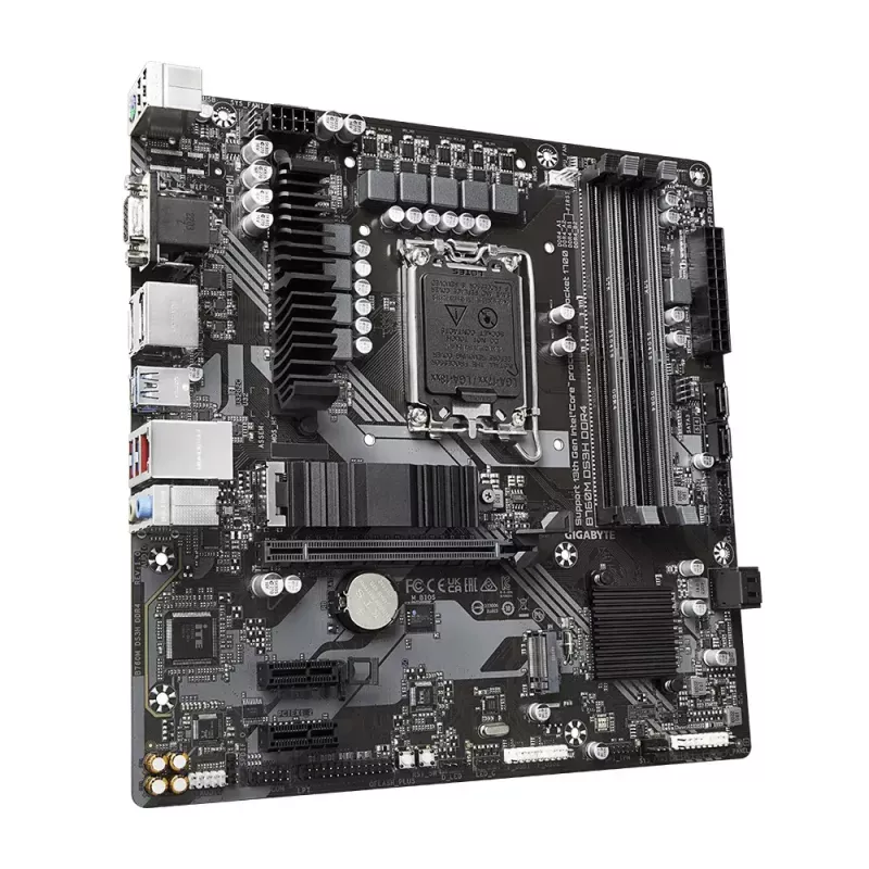 Płyta główna GIGABYTE B760M DS3H DDR4 Micro ATX, Intel LGA 1700, 4x DIMM, 128GB, 2.5Gb LAN, 2x M.2, HDMI+DP