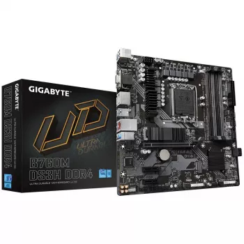 Płyta główna GIGABYTE B760M DS3H DDR4 Micro ATX, Intel LGA 1700, 4x DIMM, 128GB, 2.5Gb LAN, 2x M.2, HDMI+DP