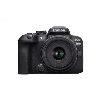 Canon EOS R10 + RF-S 18-45mm F4.5-6.3 IS STM MILC 24,2 MP CMOS 6000 x 4000 pikseli Czarny