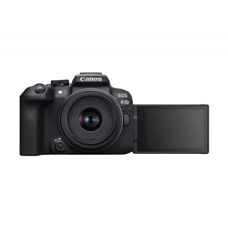Canon EOS R10 + RF-S 18-45mm F4.5-6.3 IS STM MILC 24,2 MP CMOS 6000 x 4000 pikseli Czarny