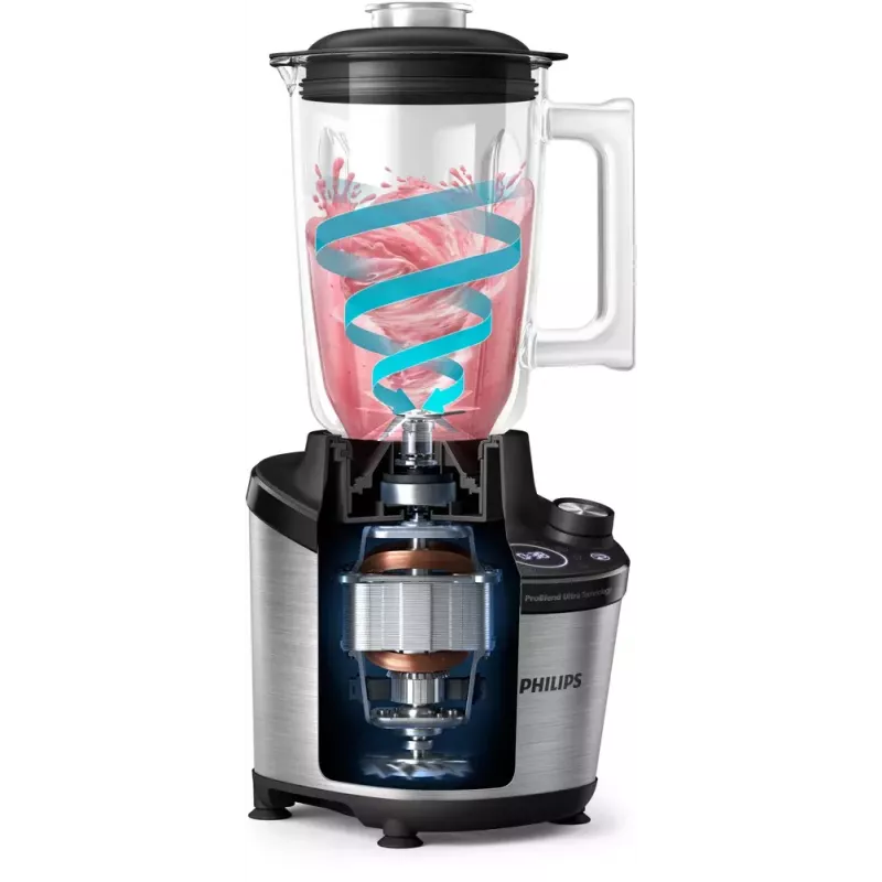 Blender stołowy Philips 7000 series HR3760/00 Czarny Metalik