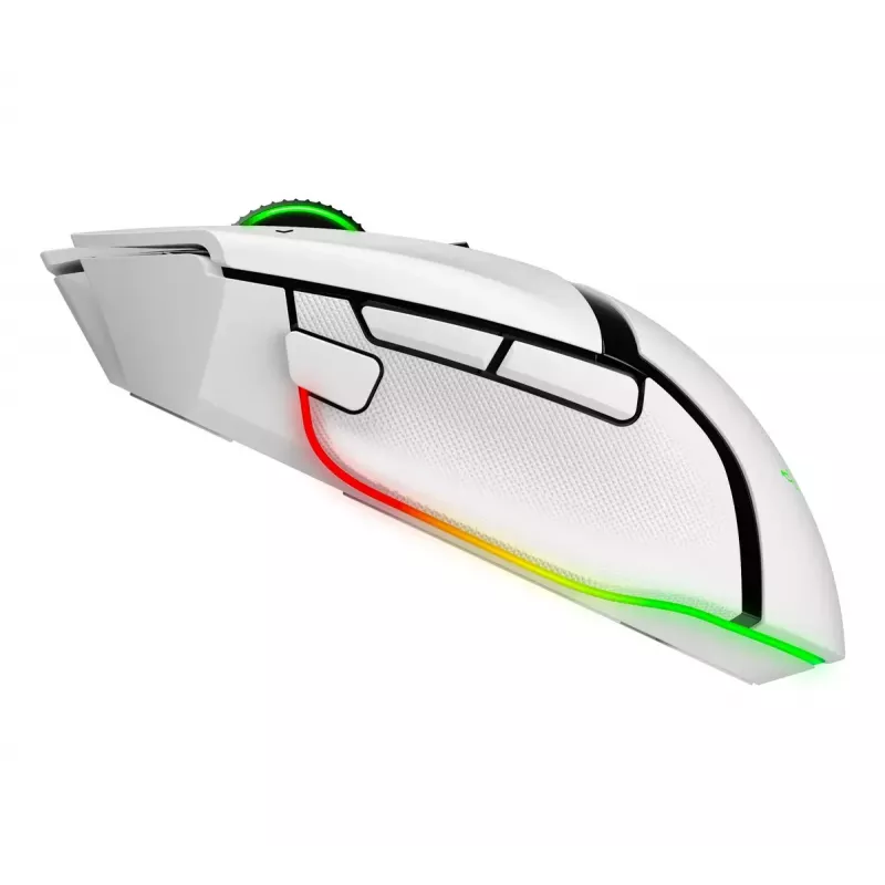 Mysz gamingowa Razer Basilisk V3 Pro — praworęczna, optyczna 30 000 DPI, RF Wireless/Bluetooth/USB-C, biała