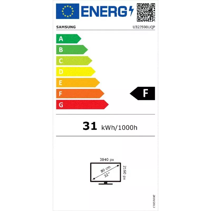 Monitor komputerowy Samsung UJ59 81,3 cm (32 cale) 3840 x 2160 pikseli 4K Ultra HD LCD Szary