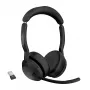 Jabra Evolve2 55 - Link380a MS Stereo, Bezprzewodowy, Biuro/Call center, 20 - 20000 Hz, 130 g, Słuchawki, Czarny
