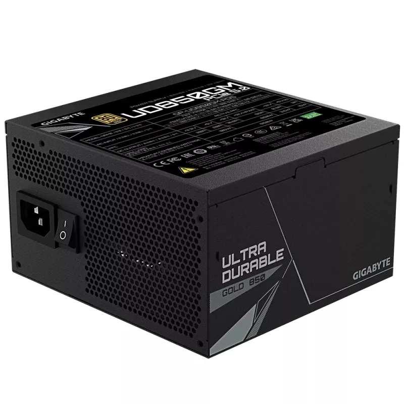 GIGABYTE GP-UD850GM PG5 zasilacz 850 W 20+4 pin ATX ATX Czarny