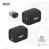 Ładowarka podróżna CLUB3D PPS 65W z technologią GAN, potrójny port (2x USB Type-C + USB Type-A), obsługa Power Delivery (PD) 3.0