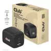 Ładowarka podróżna CLUB3D PPS 65W z technologią GAN, potrójny port (2x USB Type-C + USB Type-A), obsługa Power Delivery (PD) 3.0