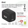 Ładowarka podróżna CLUB3D PPS 65W z technologią GAN, potrójny port (2x USB Type-C + USB Type-A), obsługa Power Delivery (PD) 3.0