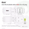 Ładowarka podróżna CLUB3D PPS 65W z technologią GAN, potrójny port (2x USB Type-C + USB Type-A), obsługa Power Delivery (PD) 3.0