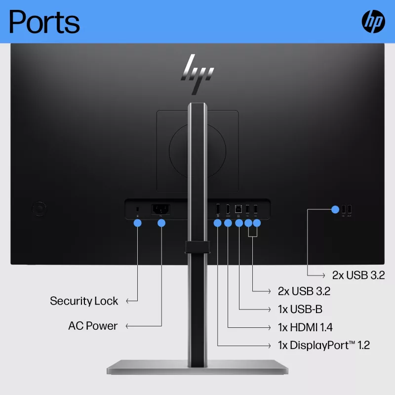 Monitor HP E27 G5 FHD, 68,6 cm (27 cali), 1920 x 1080 pikseli, Full HD, LCD, 5 ms, Czarny