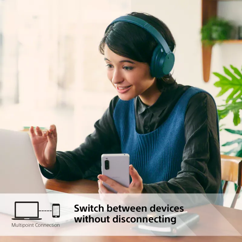 Sony WH-CH720N Bezprzewodowe słuchawki z redukcją szumów, niebieskie