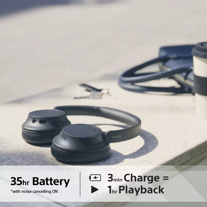 Słuchawki Sony WH-CH720 przewodowe i bezprzewodowe, nauszne, rozmowy/muzyka, USB Type-C, Bluetooth, czarne