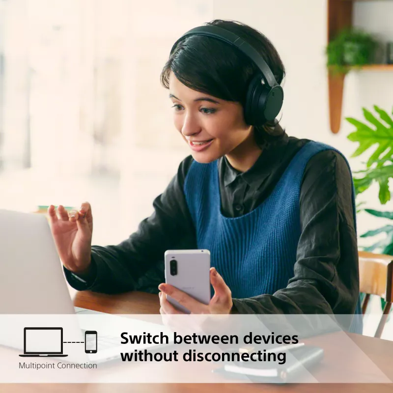 Słuchawki Sony WH-CH720 przewodowe i bezprzewodowe, nauszne, rozmowy/muzyka, USB Type-C, Bluetooth, czarne