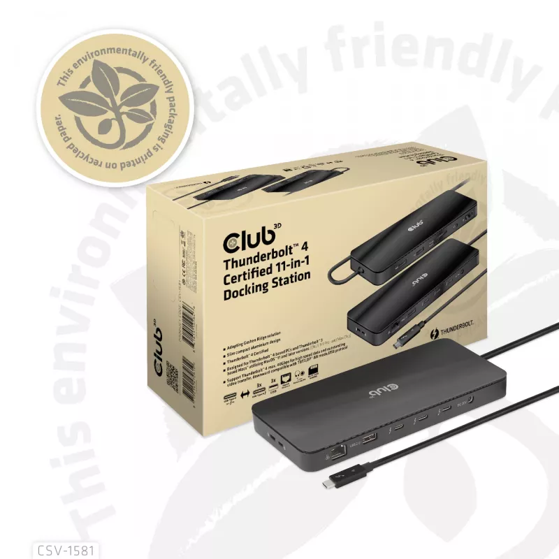 Stacja dokująca CLUB3D Thunderbolt 4 Certified 11-in-1 140W