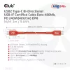 CLUB3D USB2 Type-C dwukierunkowy kabel danych z certyfikatem USB-IF 480Mb, PD 240W(48V/5A) EPR M/M 3m / 9.84 ft