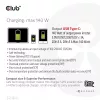 CLUB3D Ładowarka podróżna 140 W z technologią GaN, pojedynczy port USB Type-C, obsługa Power Delivery (PD) 3.1