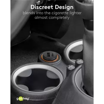 Goobay Dual-USB Car Fast Charger USB-C PD 45W Czarny