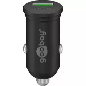 Goobay Dual-USB Car Fast Charger USB-C PD 45W Czarny