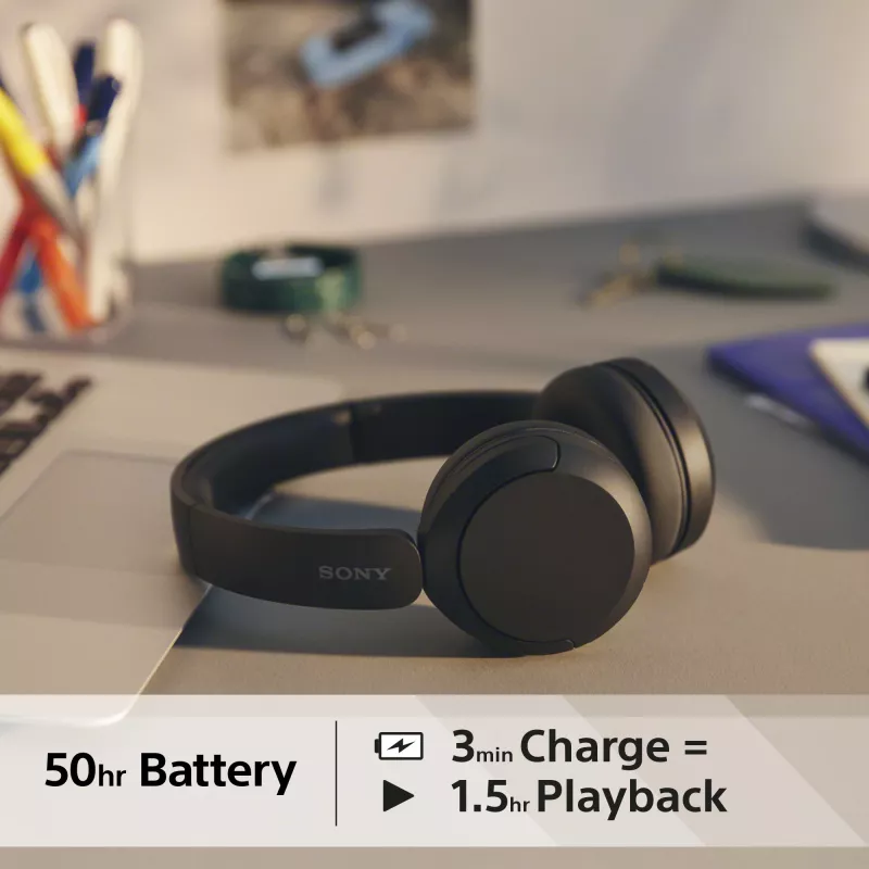 Sony WH-CH520 Headset Wireless Head-band Calls/Music USB Type-C Bluetooth Czarny