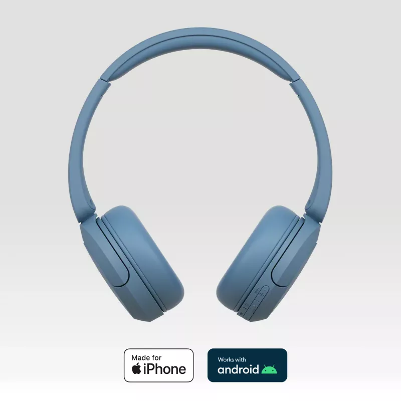 Słuchawki bezprzewodowe Sony WH-CH520, nauszne, rozmowy/muzyka, USB Type-C, niebieski