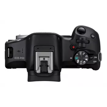 Canon EOS R50, Czarny + zestaw RF-S 18-45mm F4.5-6.3 IS STM, 24,2 MP, 6000 x 4000 pikseli, CMOS, 4K Ultra HD, Ekran dotykowy, Czarny