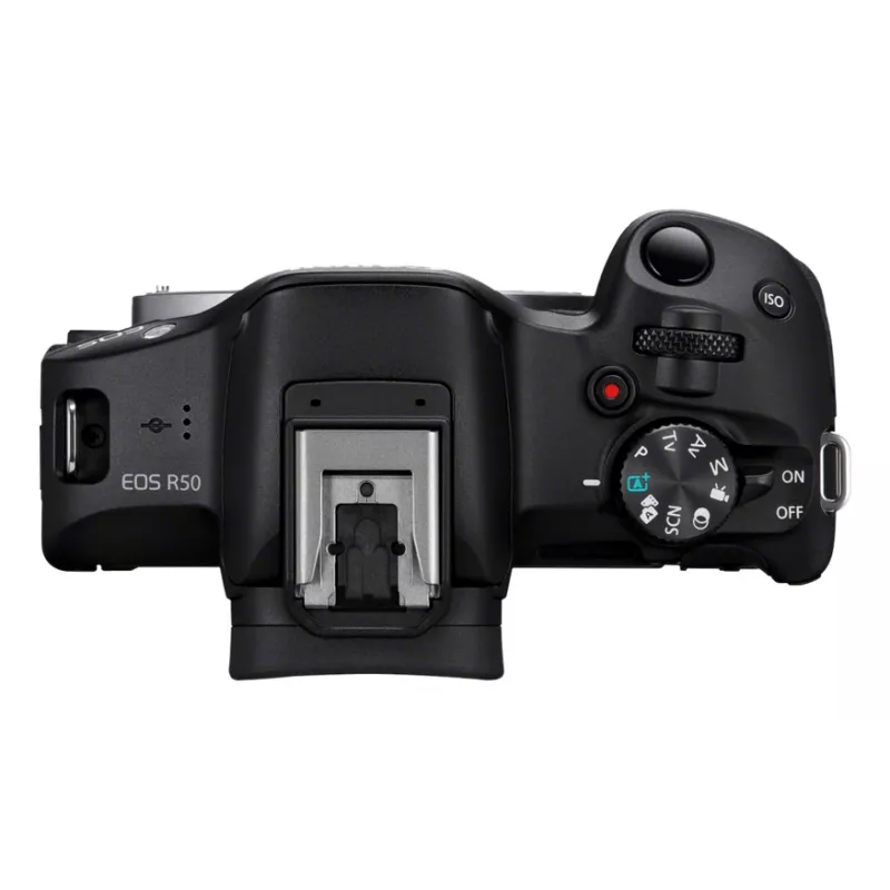 Canon EOS R50, Czarny + zestaw RF-S 18-45mm F4.5-6.3 IS STM, 24,2 MP, 6000 x 4000 pikseli, CMOS, 4K Ultra HD, Ekran dotykowy, Czarny