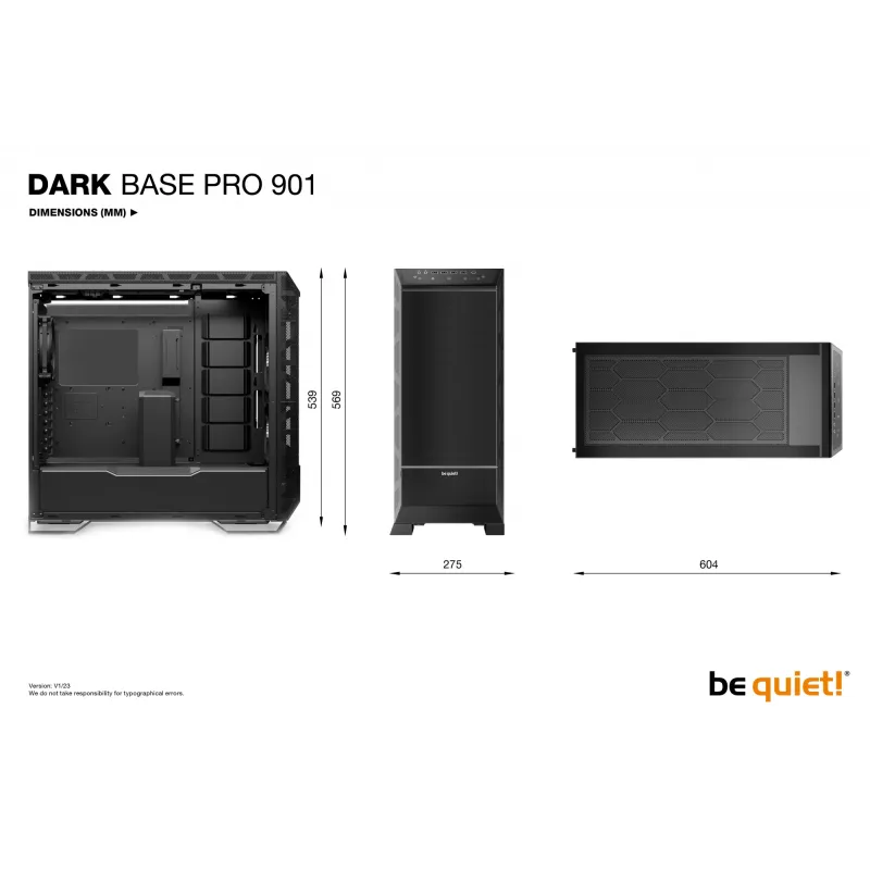 Obudowa PC be quiet! DARK BASE PRO 901 | Full Tower | Czarny