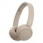 Słuchawki bezprzewodowe Sony WH-CH520, nauszne, rozmowy/muzyka, USB Type-C, Bluetooth, stojak, kremowy