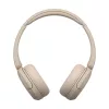 Słuchawki bezprzewodowe Sony WH-CH520, nauszne, rozmowy/muzyka, USB Type-C, Bluetooth, stojak, kremowy